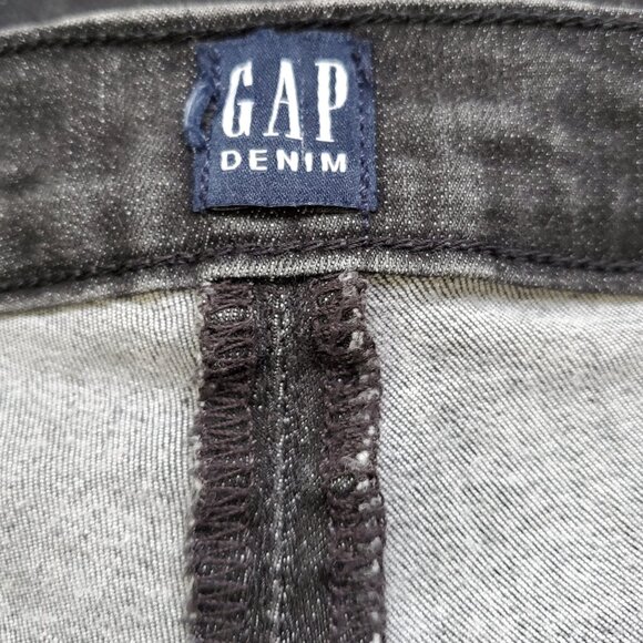 GAP Denim Women's Sculpt True Skinny Washed Black Side Zip Jeans Size 14 - Picture 3 of 9